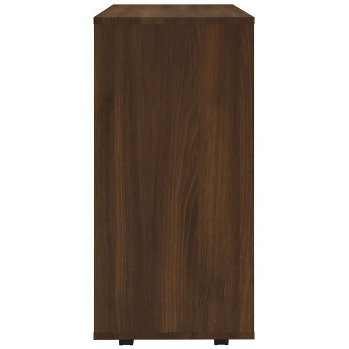 Armoire roulante Chêne marron 60x35x75 cm Bois d'ingénierie - Photo n°8