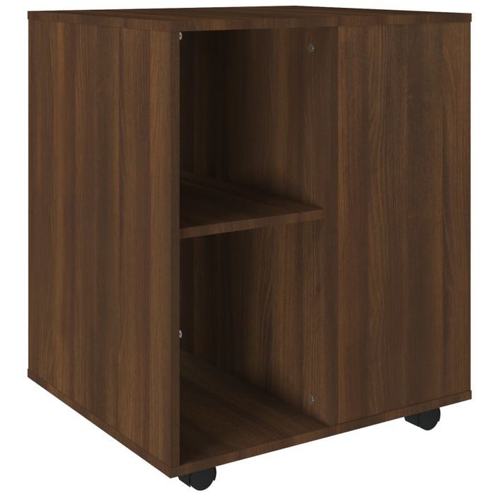 Armoire roulante Chêne marron 60x53x72 cm Bois d'ingénierie - Photo n°2