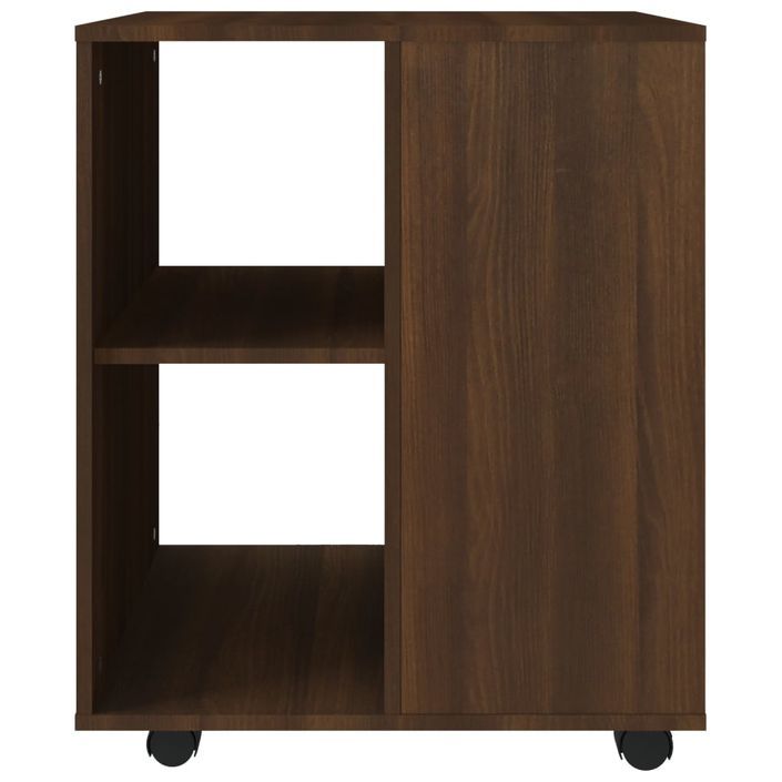 Armoire roulante Chêne marron 60x53x72 cm Bois d'ingénierie - Photo n°5