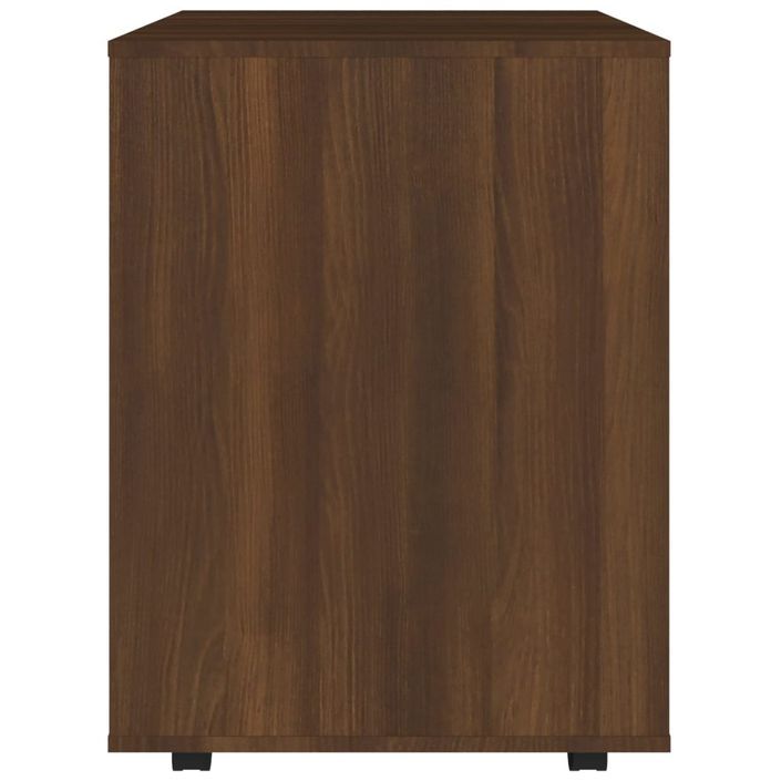 Armoire roulante Chêne marron 60x53x72 cm Bois d'ingénierie - Photo n°7