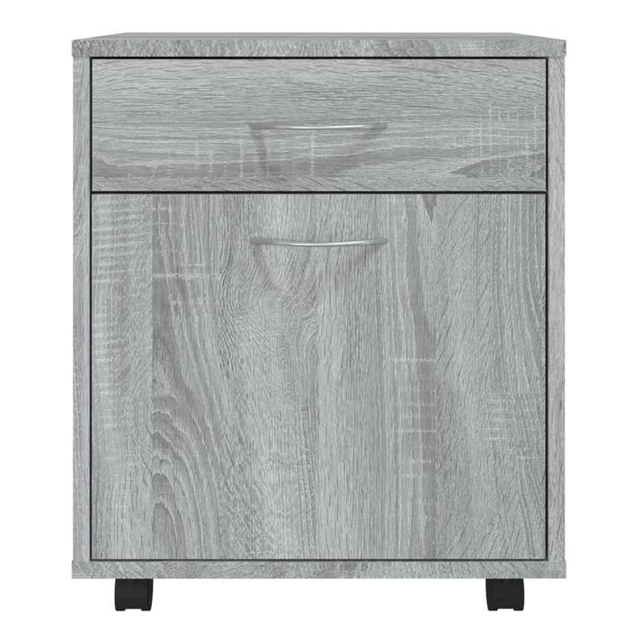 Armoire roulante Sonoma gris 45x38x54 cm Bois d'ingénierie - Photo n°5