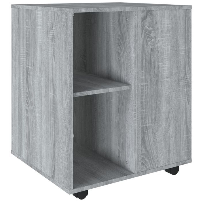 Armoire roulante Sonoma gris 60x53x72 cm Bois d'ingénierie - Photo n°2