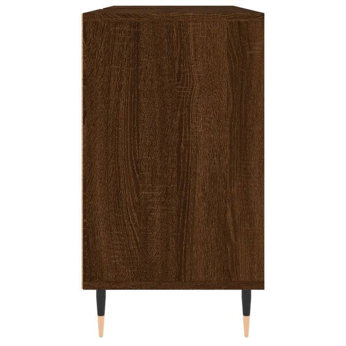 Armoire salle de bain chêne marron 80x33x60cm bois d'ingénierie - Photo n°7