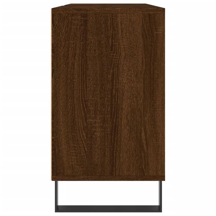 Armoire salle de bain chêne marron 80x33x60cm bois d'ingénierie - Photo n°7