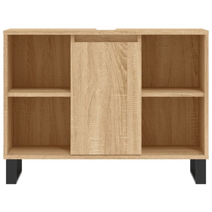 Armoire salle de bain chêne sonoma 80x33x60cm bois d'ingénierie - Photo n°6