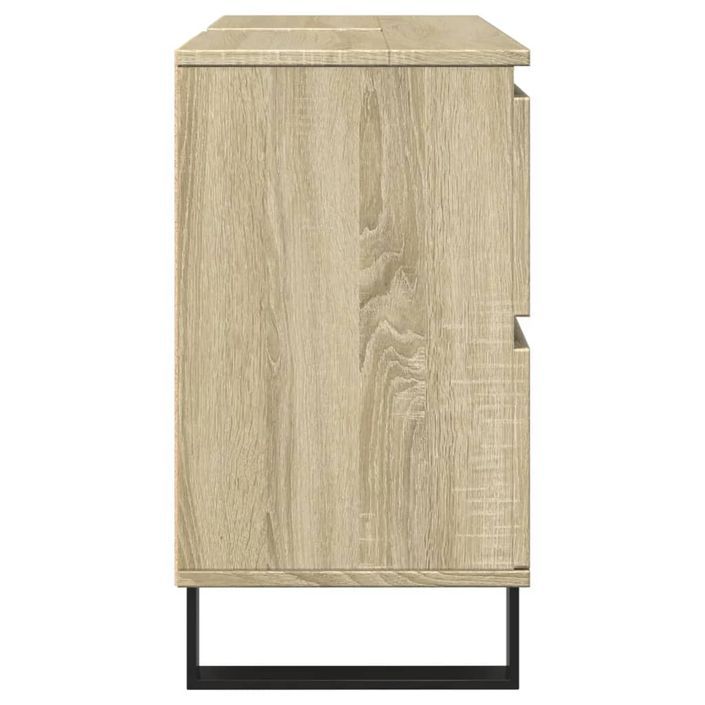 Armoire salle de bain chêne sonoma 80x33x60cm bois d'ingénierie - Photo n°4