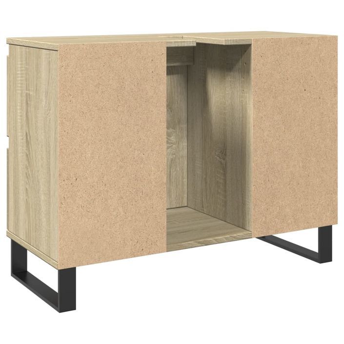 Armoire salle de bain chêne sonoma 80x33x60cm bois d'ingénierie - Photo n°5