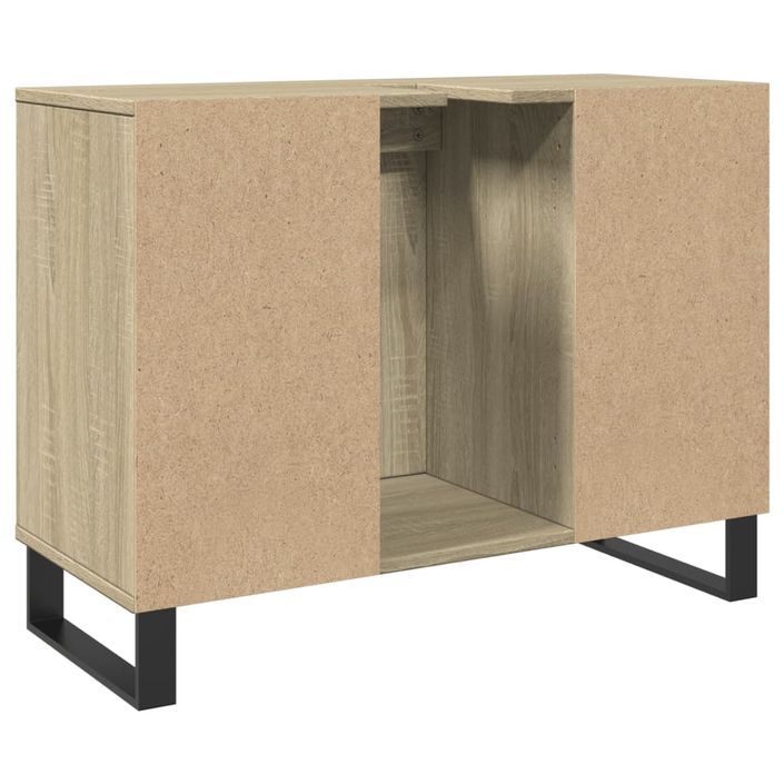 Armoire salle de bain chêne sonoma 80x33x60cm bois d'ingénierie - Photo n°6