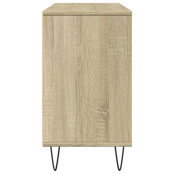 Armoire salle de bain chêne sonoma 80x33x60cm bois d'ingénierie - Photo n°5