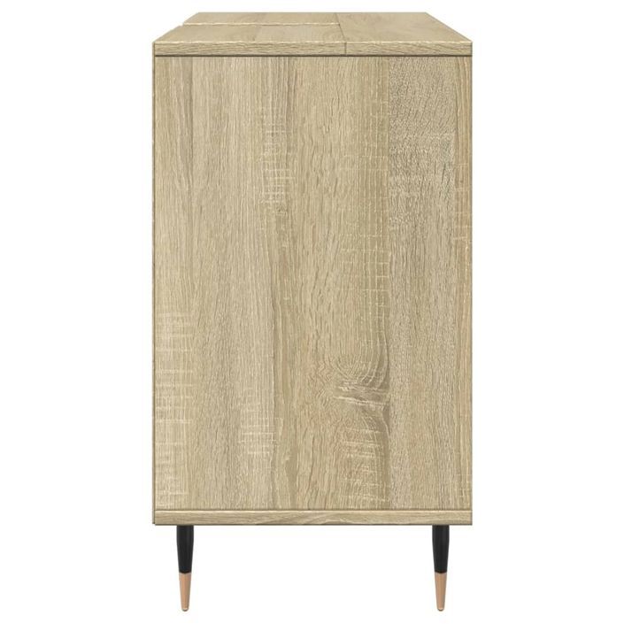 Armoire salle de bain chêne sonoma 80x33x60cm bois d'ingénierie - Photo n°5