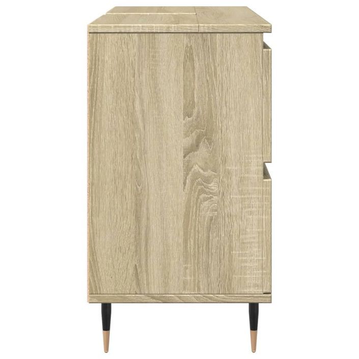 Armoire salle de bain chêne sonoma 80x33x60cm bois d'ingénierie - Photo n°4