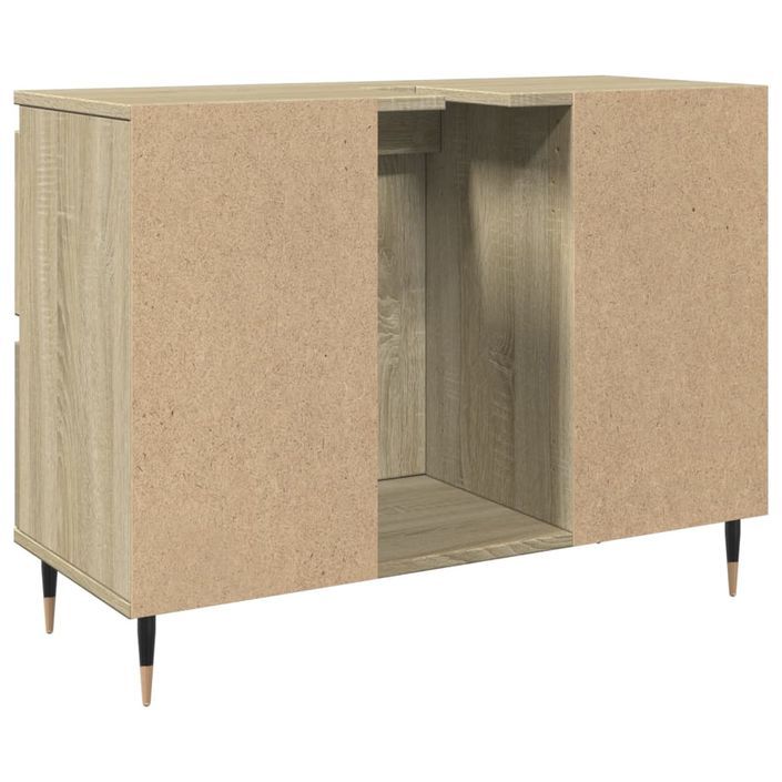 Armoire salle de bain chêne sonoma 80x33x60cm bois d'ingénierie - Photo n°5