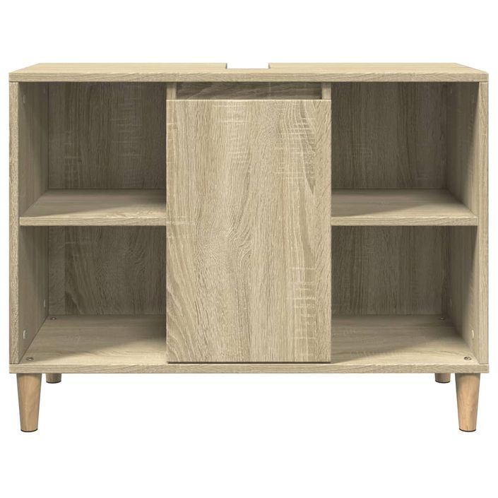 Armoire salle de bain chêne sonoma 80x33x60cm bois d'ingénierie - Photo n°5