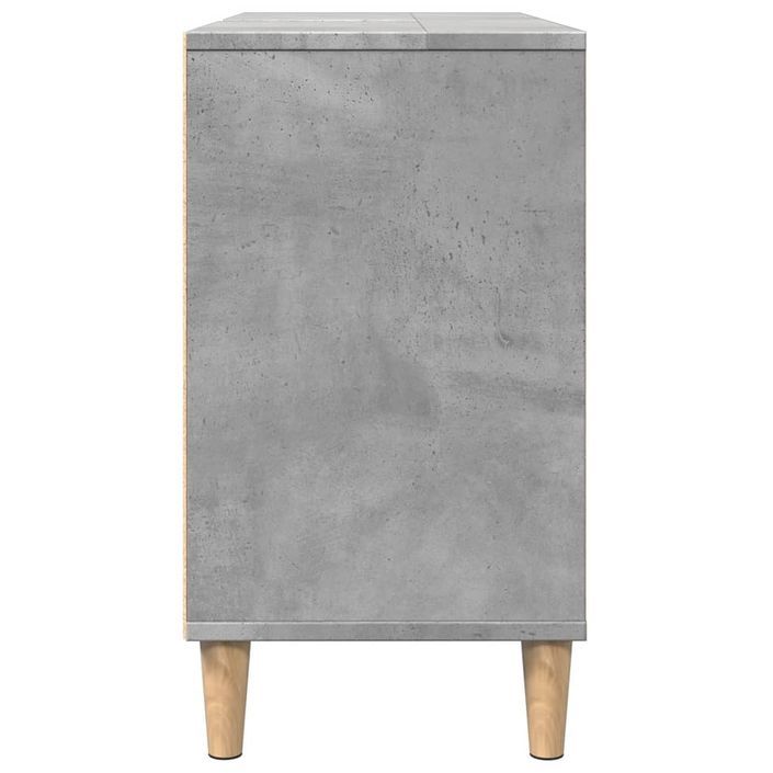 Armoire salle de bain gris béton 80x33x60cm bois d'ingénierie - Photo n°7