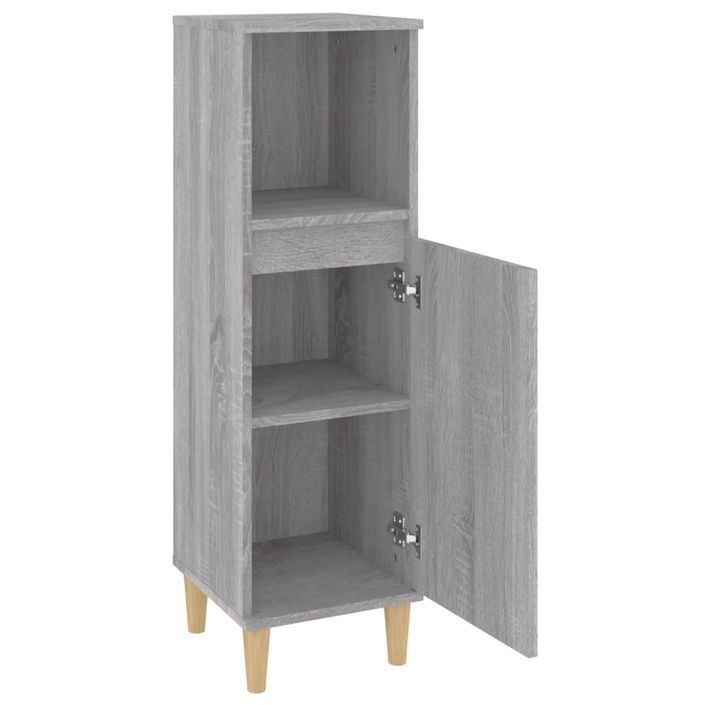 Armoire salle de bain sonoma gris 30x30x100 cm - Photo n°6