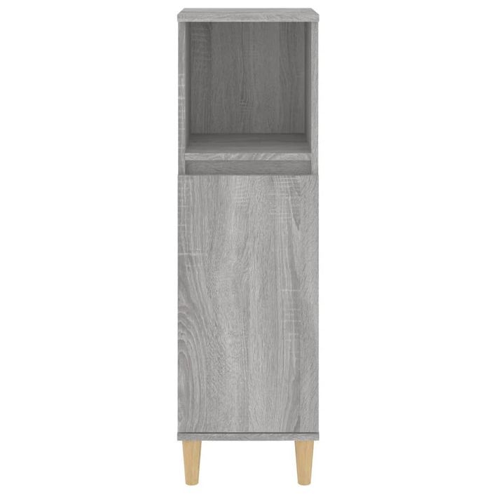 Armoire salle de bain sonoma gris 30x30x100 cm - Photo n°7