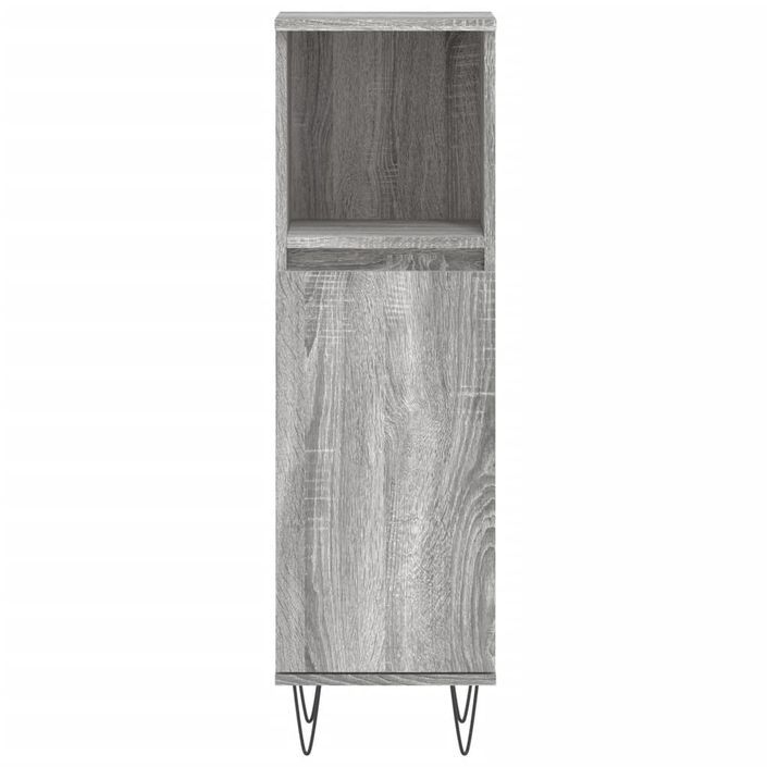 Armoire salle de bain sonoma gris 30x30x100 cm - Photo n°5