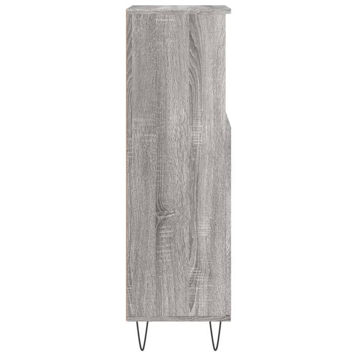 Armoire salle de bain sonoma gris 30x30x100 cm - Photo n°7