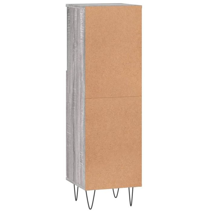 Armoire salle de bain sonoma gris 30x30x100 cm - Photo n°8