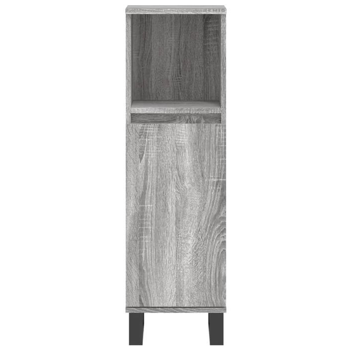 Armoire salle de bain sonoma gris 30x30x100 cm - Photo n°6