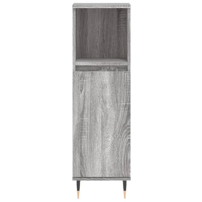 Armoire salle de bain sonoma gris 30x30x100 cm - Photo n°5