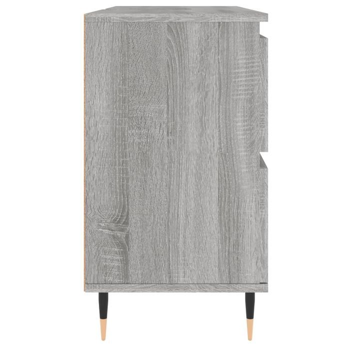 Armoire salle de bain sonoma gris 80x33x60 cm bois d'ingénierie - Photo n°6