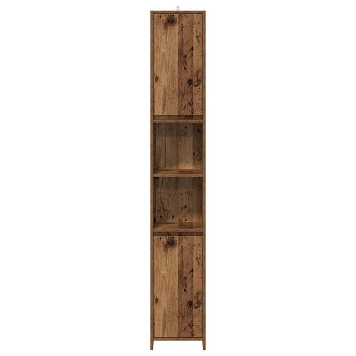 Armoire salle de bain vieux bois 30x30x183,5 cm bois ingénierie - Photo n°4