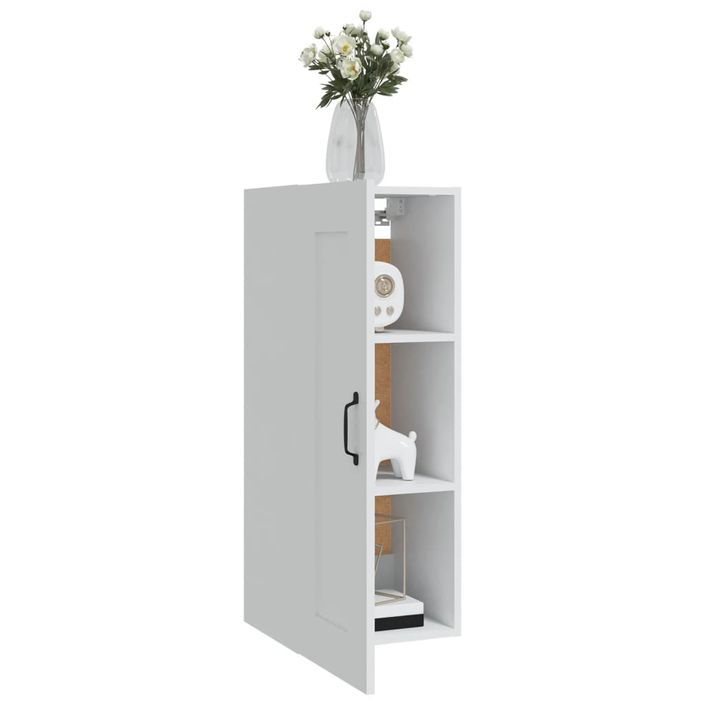 Armoire suspendue Blanc 35x34x90 cm Bois d'ingénierie - Photo n°4