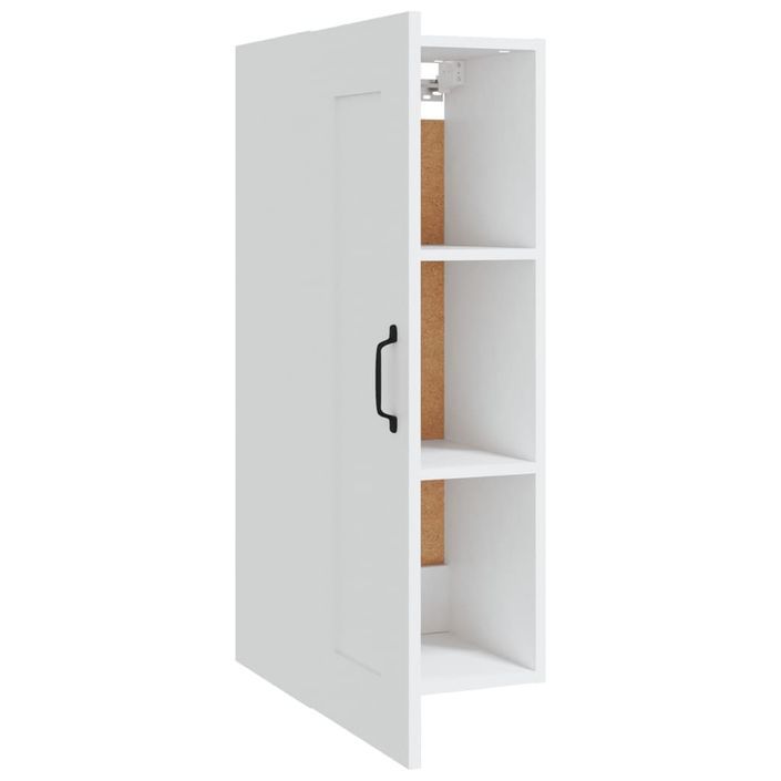 Armoire suspendue Blanc 35x34x90 cm Bois d'ingénierie - Photo n°7