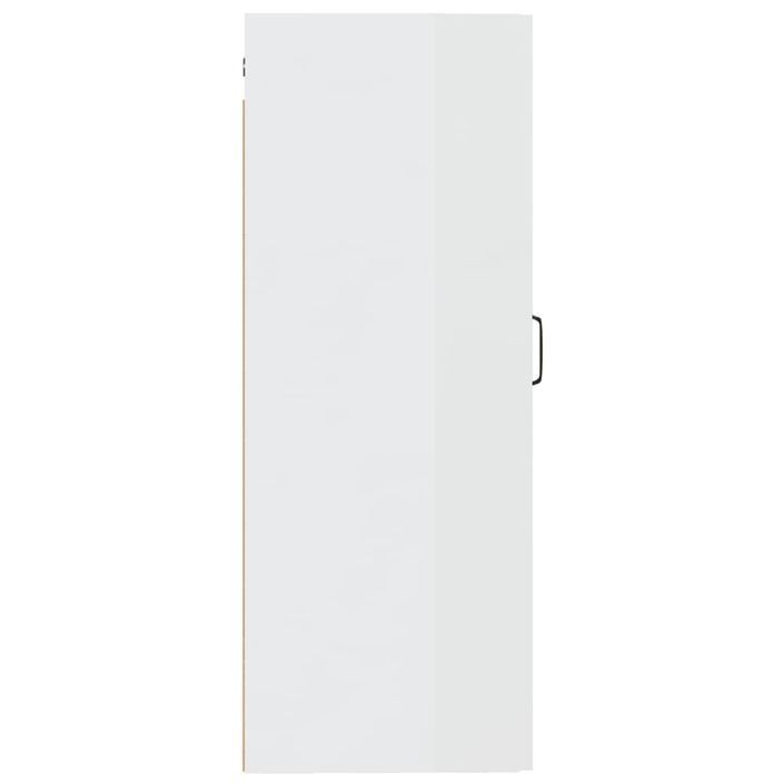 Armoire suspendue Blanc brillant 35x34x90 cm Bois d'ingénierie - Photo n°6