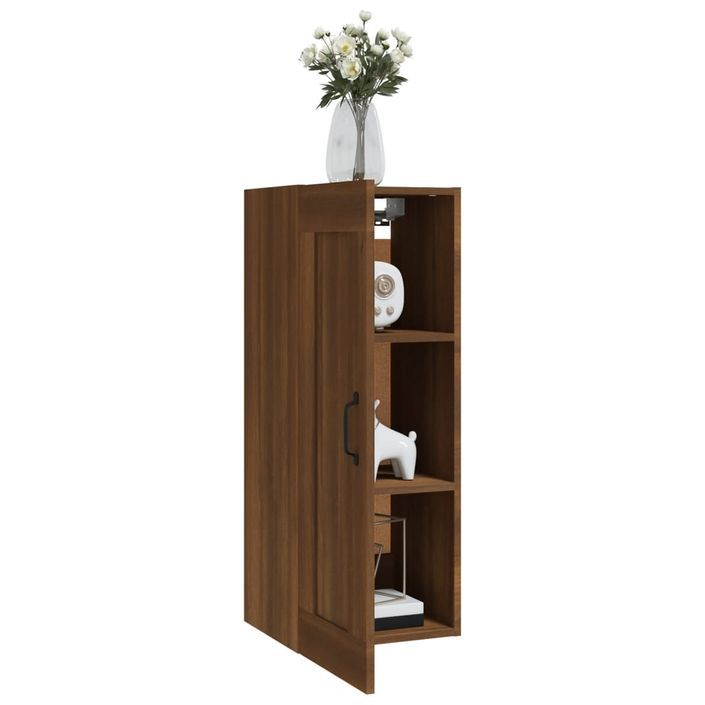 Armoire suspendue Chêne marron 35x34x90 cm Bois d'ingénierie - Photo n°4