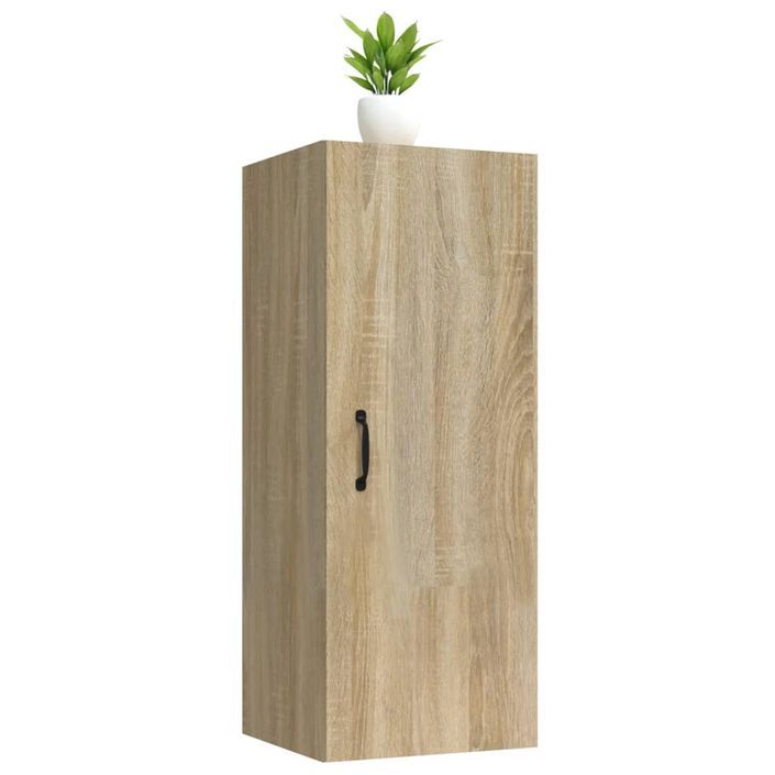 Armoire suspendue Chêne Sonoma 34,5x34x90 cm Bois d'ingénierie - Photo n°4