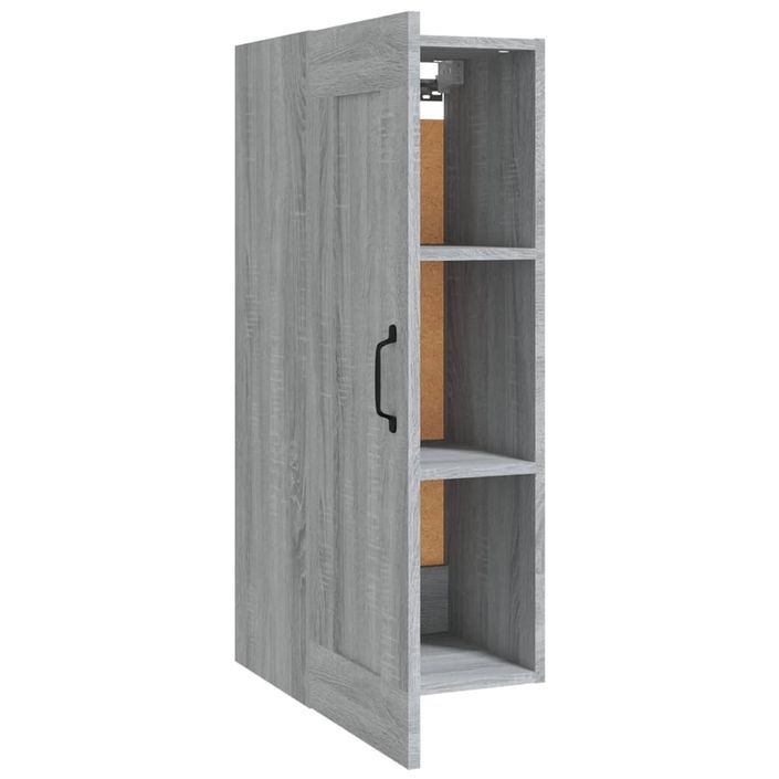 Armoire suspendue Sonoma gris 35x34x90 cm Bois d'ingénierie - Photo n°7