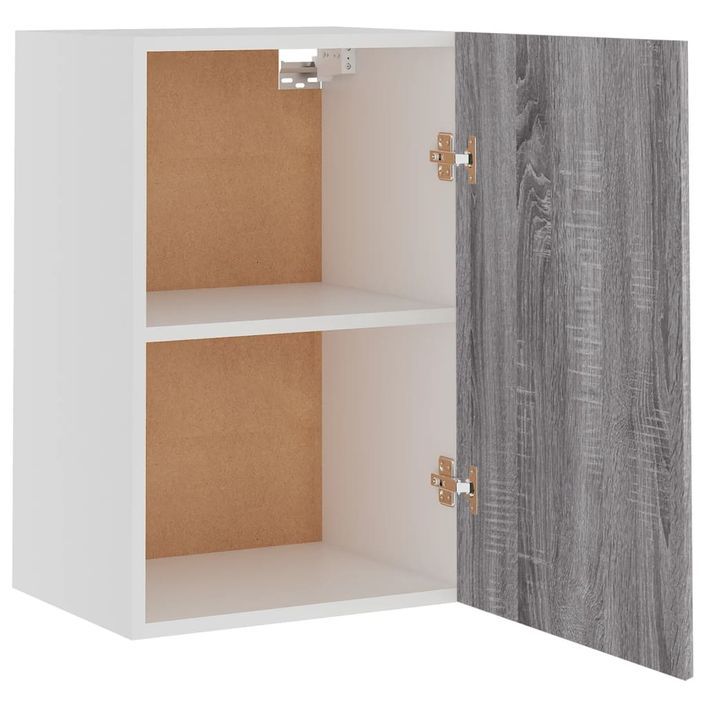 Armoire suspendue Sonoma gris 39,5x31x60 cm Bois d'ingénierie - Photo n°6