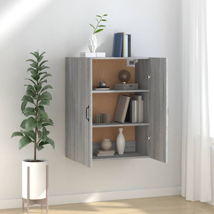 Armoire suspendue Sonoma gris 69,5x34x90 cm Bois d'ingénierie - Photo n°1