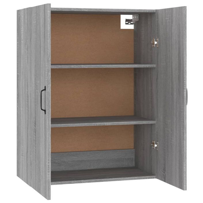 Armoire suspendue Sonoma gris 69,5x34x90 cm Bois d'ingénierie - Photo n°8