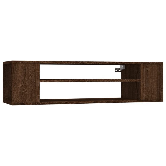 Armoire TV suspendue Chêne marron 100x30x26,5cm Bois Ingénierie - Photo n°2