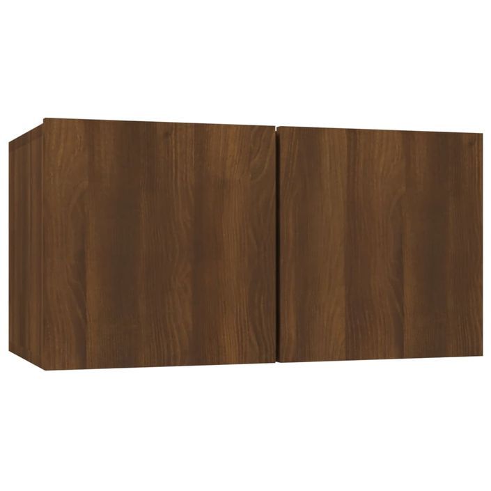 Armoire TV suspendue Chêne marron 60x30x30 cm Bois d'ingénierie - Photo n°2