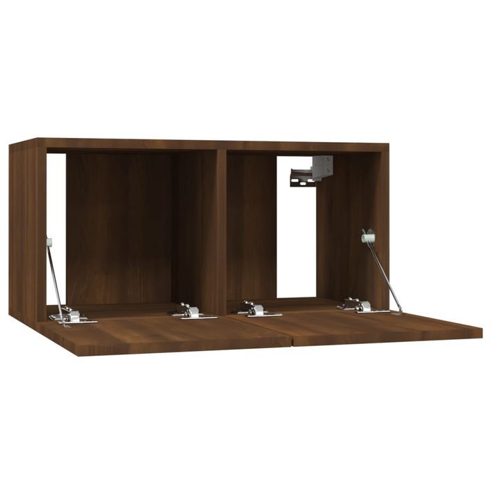 Armoire TV suspendue Chêne marron 60x30x30 cm Bois d'ingénierie - Photo n°5