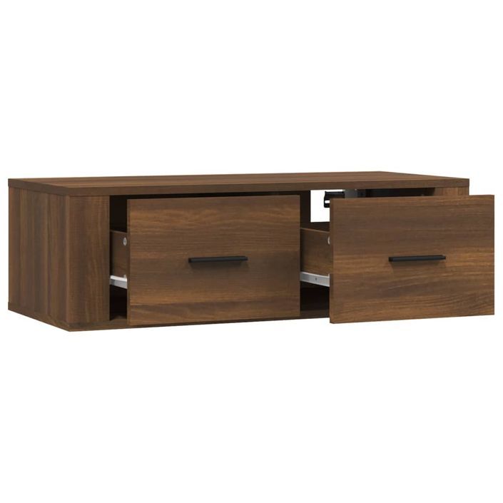 Armoire TV suspendue Chêne marron 80x36x25 cm Bois d'ingénierie - Photo n°7