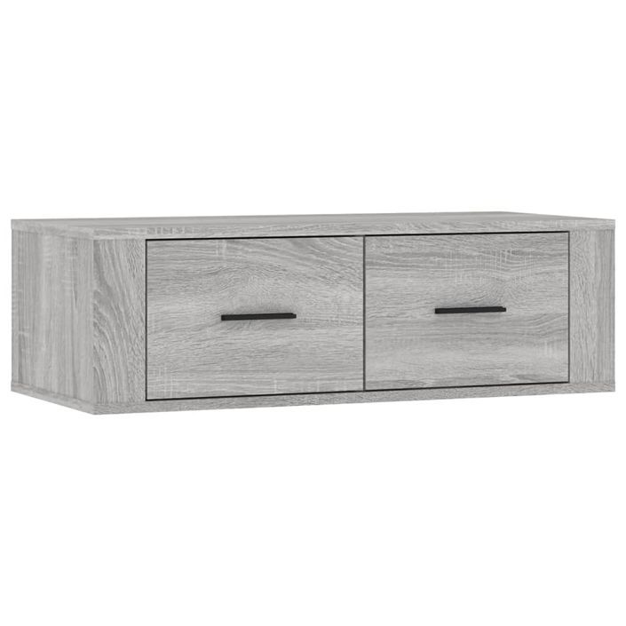 Armoire TV suspendue Sonoma gris 80x36x25 cm Bois d'ingénierie - Photo n°2