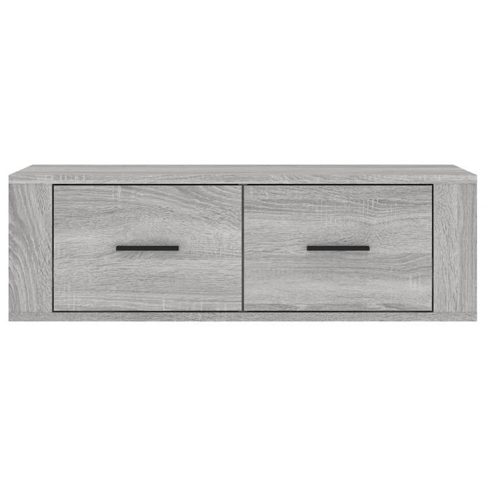 Armoire TV suspendue Sonoma gris 80x36x25 cm Bois d'ingénierie - Photo n°7