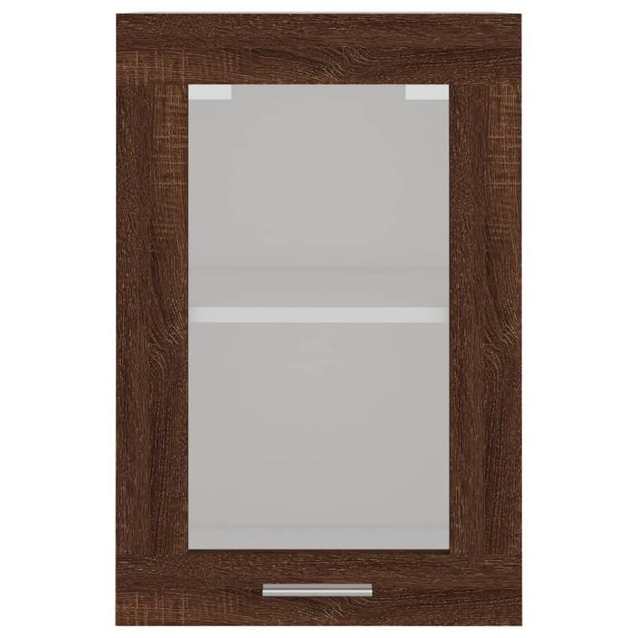 Armoire vitrée suspendue Chêne marron 40x31x60 cm - Photo n°5