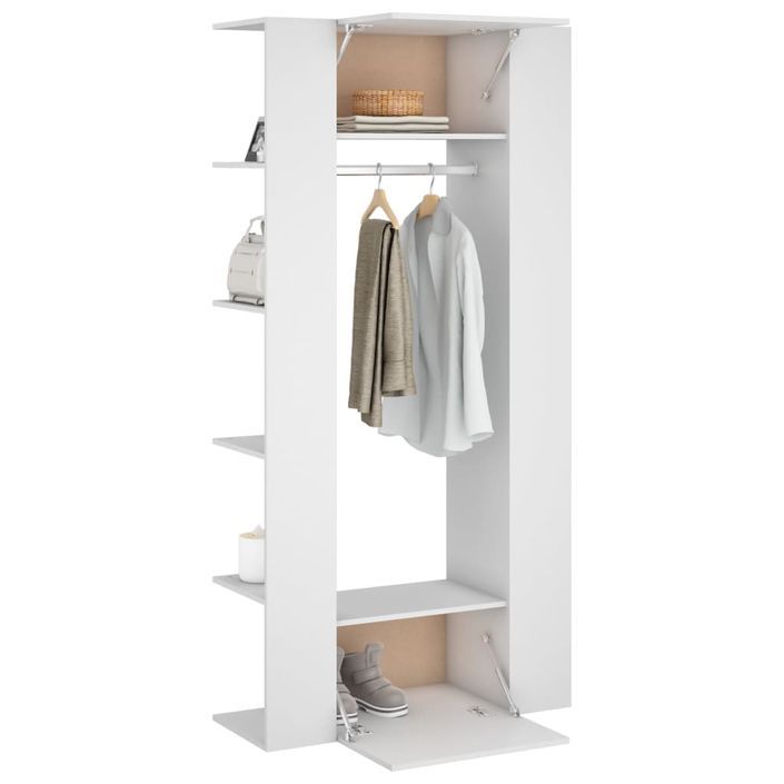 Armoires de couloir 2 pcs blanc Bois d'ingénierie - Photo n°4