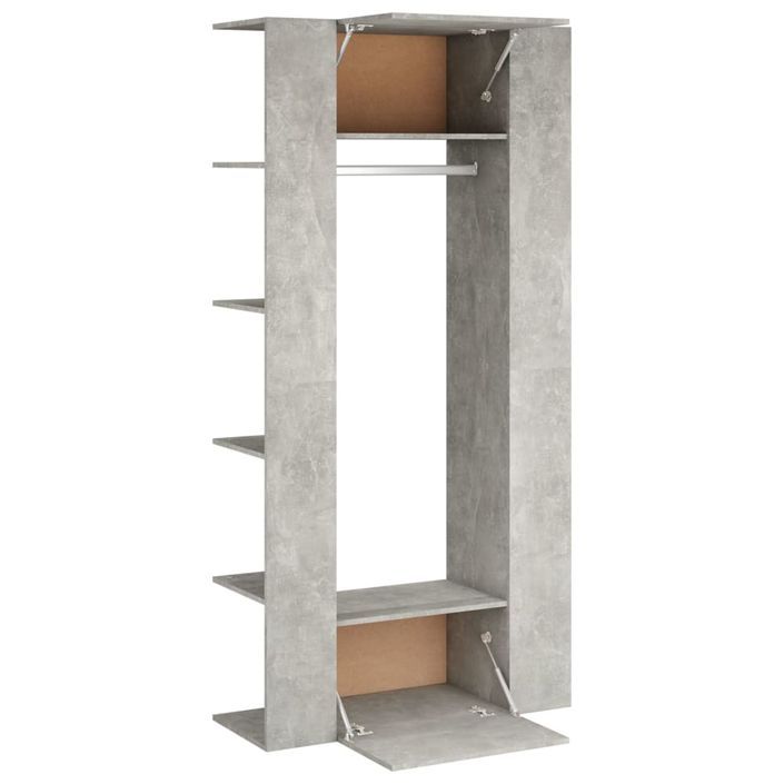 Armoires de couloir 2 pcs Gris béton Bois d'ingénierie - Photo n°9