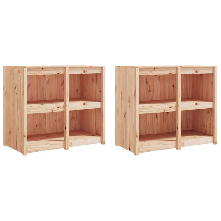 Armoires de cuisine d'extérieur 3 pcs bois de pin massif - Photo n°5