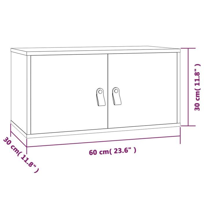 Armoires murales 2 pcs 60x30x30 cm Bois de pin massif - Photo n°12