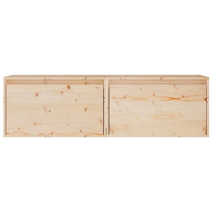 Armoires murales 2 pcs 60x30x35 cm Bois de pin massif - Photo n°6