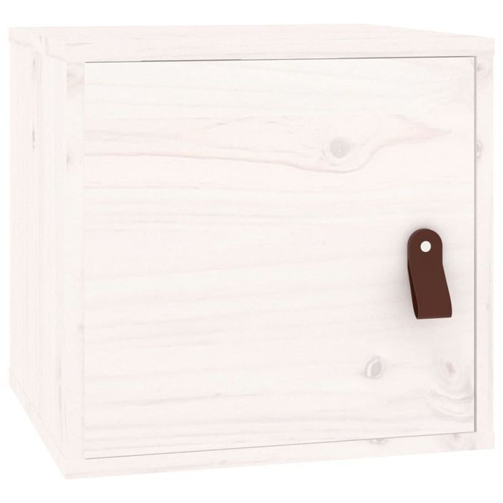 Armoires murales 2 pcs Blanc 31,5x30x30 cm Bois de pin massif - Photo n°3