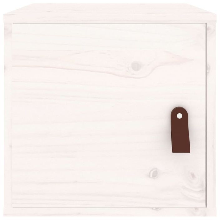 Armoires murales 2 pcs Blanc 31,5x30x30 cm Bois de pin massif - Photo n°4